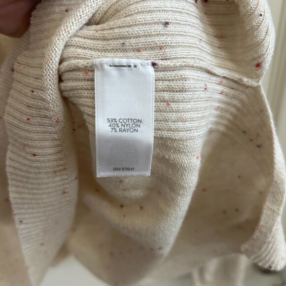 J. Jill Weaver Collection Sweater Womens SZM Round Neck Pullover Beige Speckled - Picture 6 of 8